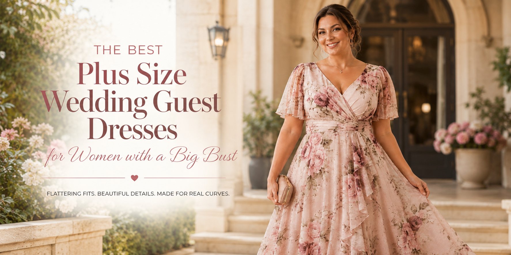 The Best Plus Size Wedding Guest Dresses for Women with a Big Bust