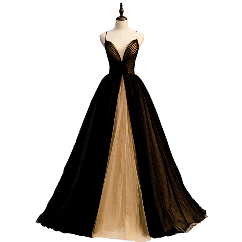 Plus Size Black Ball Gown