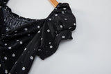 Ainsley Plus Size Black Floral Midi Dress