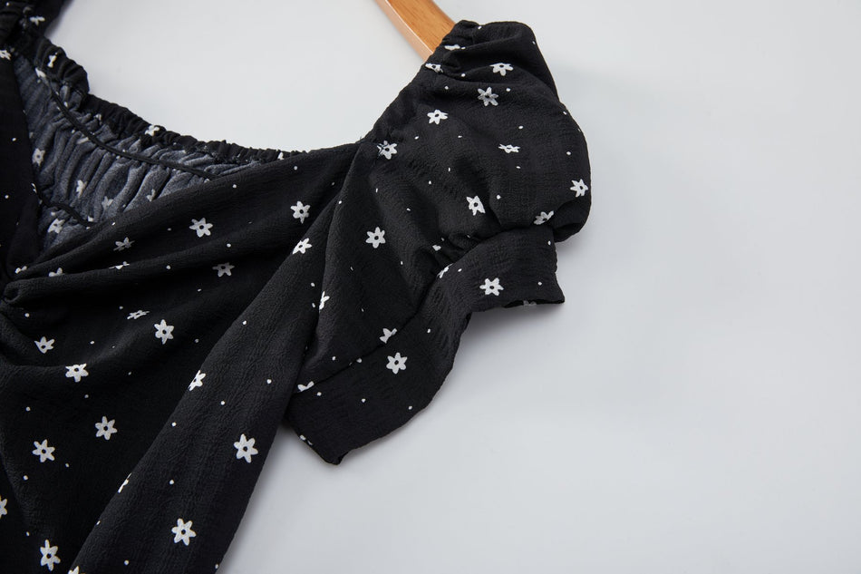 Ainsley Plus Size Black Floral Midi Dress