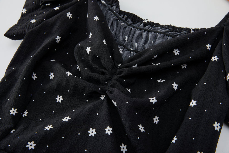 Ainsley Plus Size Black Floral Midi Dress