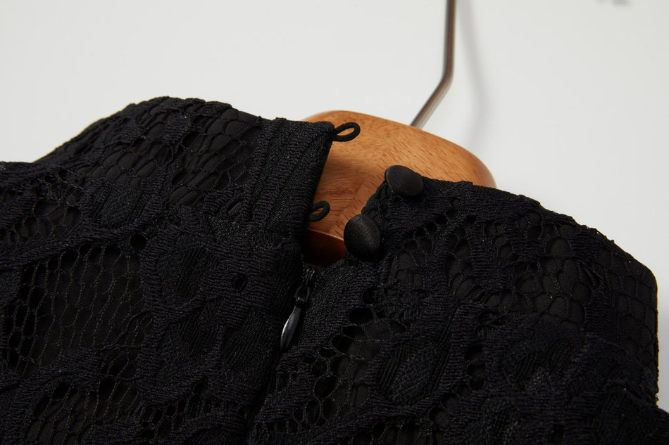 Ruth Plus Size Black Lace Cheongsam