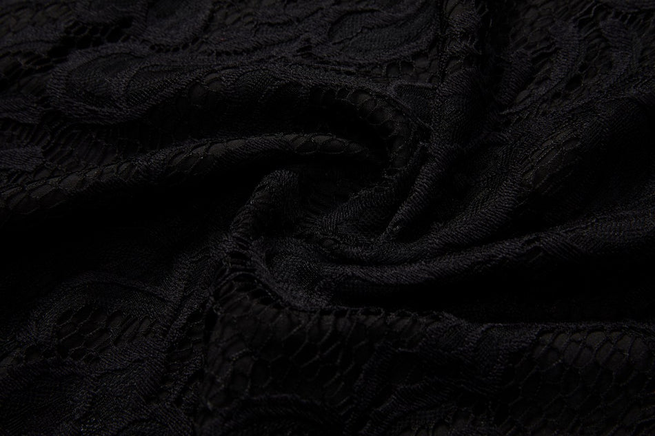 Ruth Plus Size Black Lace Cheongsam