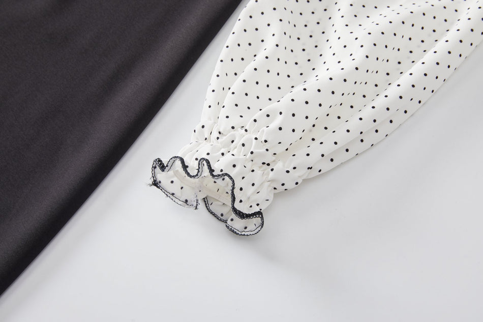 Fawn Plus Size Black Office Long Sleeve Dress