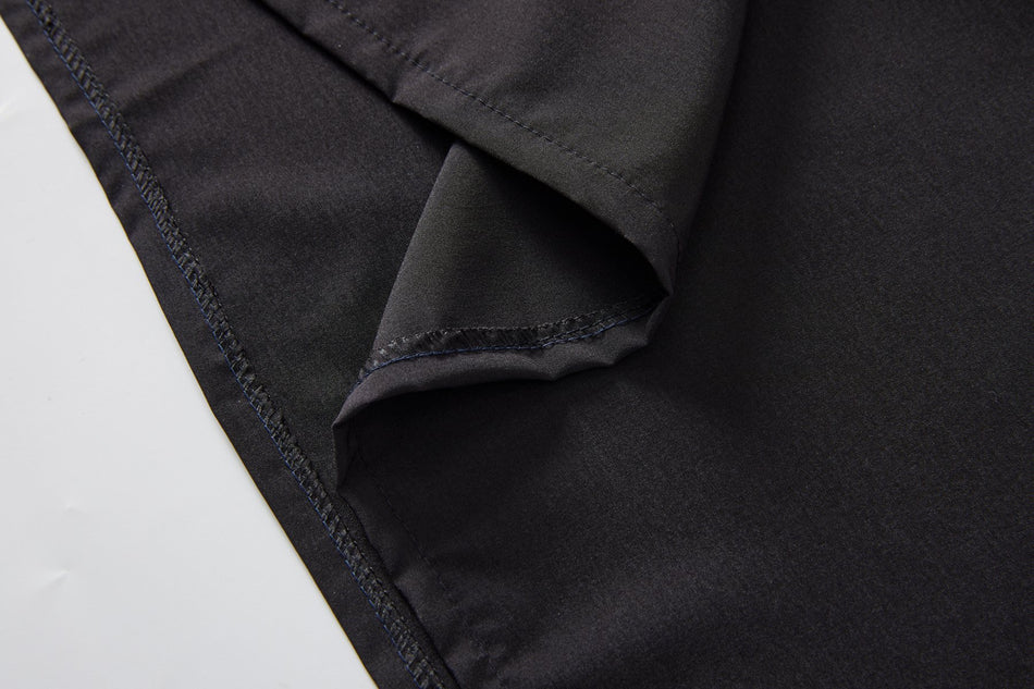 Fawn Plus Size Black Office Long Sleeve Dress