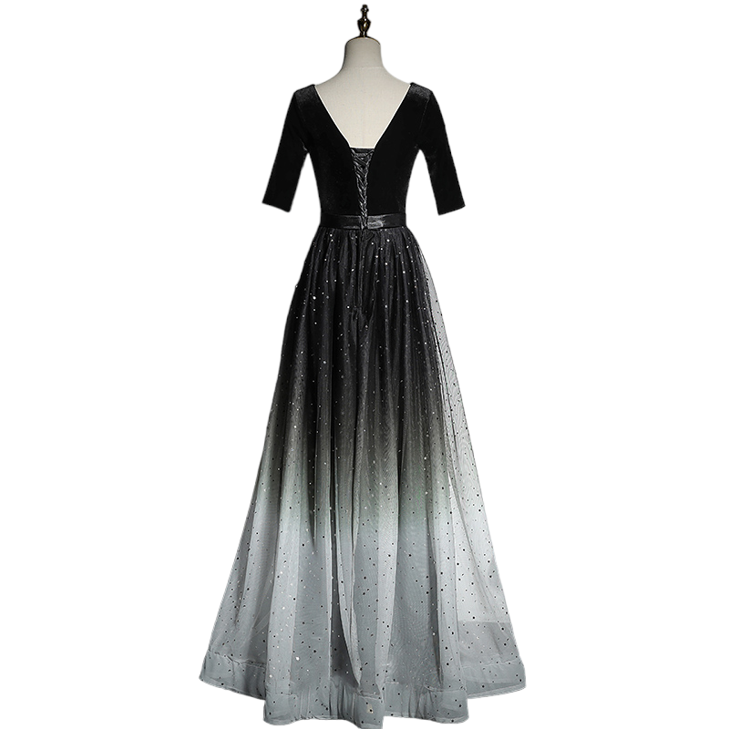 black ombre dress Ombre Gown Black/Fuschia - The Mirabella