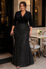 Mireille Plus Size Tuxedo Mermaid Evening Dress