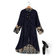 Lauren Plus Size Blue Chinese Oriental Dress