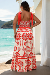 Alma Plus Size Bohemain Maxi Dress - back view