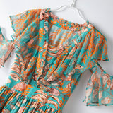 Plus Size Bohemian Off Shoulder Dress