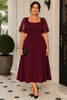 Aimée Plus Size Burgundy A-Line Cocktail Dress
