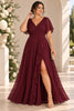 Maristelle Plus Size Wrap Maxi Formal Dress