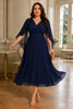Vera Plus Size Chiffon Wedding Guest Midi Dress