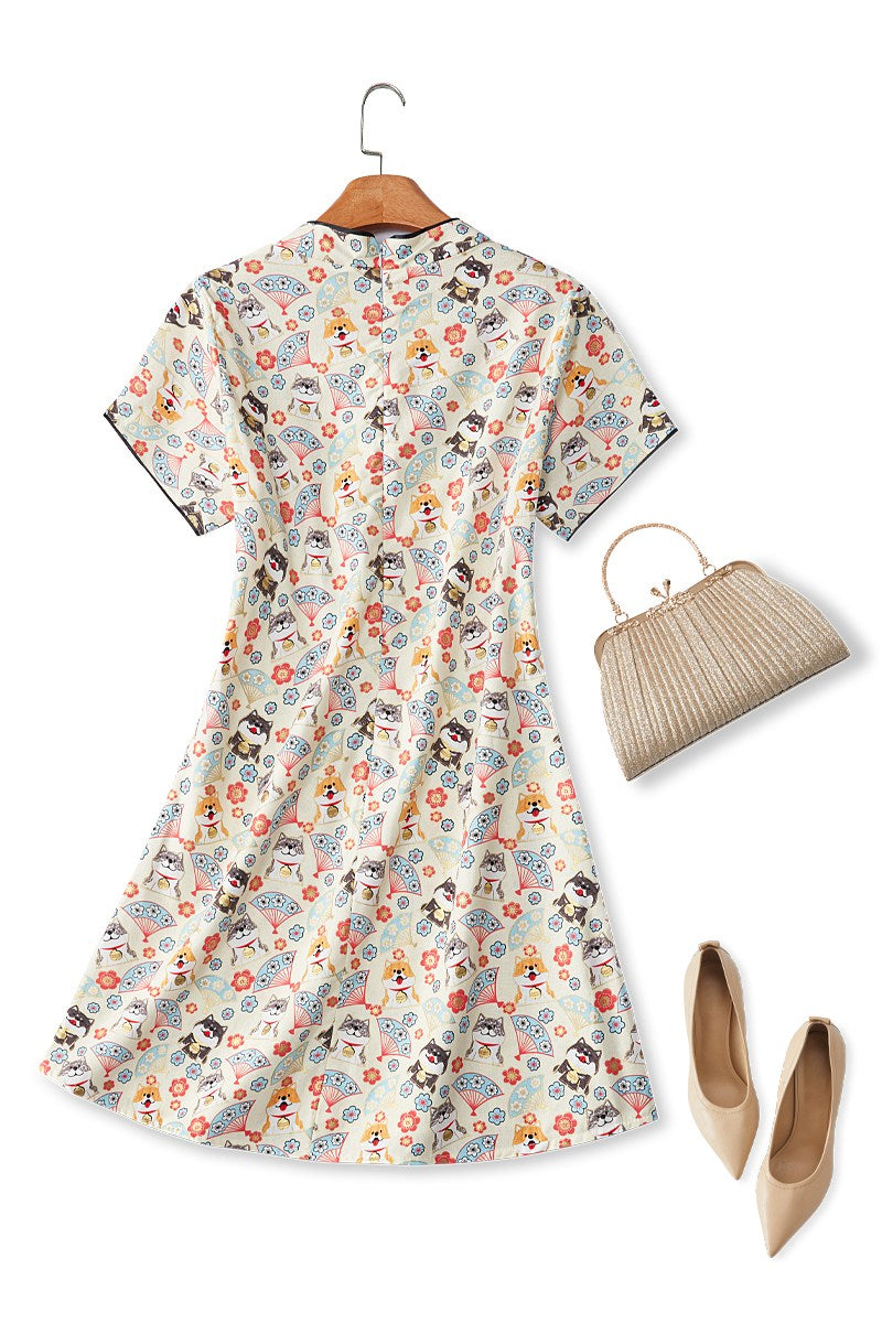 Plus Size Cute Japanese A Line Cheongsam