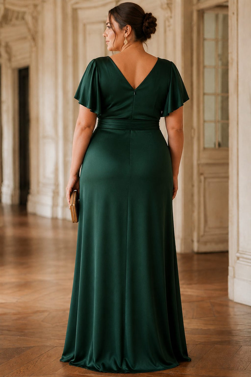 emerald green formal dress plus size Evening with Sleeves– Hello Curve This strapless evening gown Modest Burgundy Long Sheath Size:30 X-Long Ydone