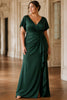 Serena Plus Size Emerald Green Evening Dress