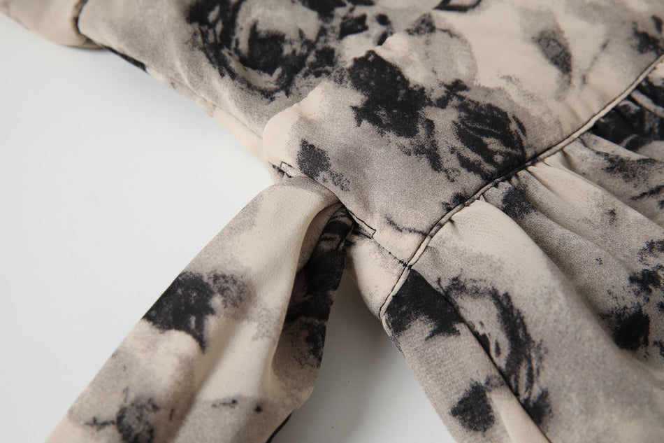 Kiera Plus Size Floral Wrap Long Sleeve Dress