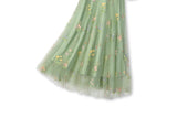 Plus Size Floral Embroidery Evening Dress
