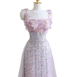 Plus Size Floral Sequins Gown