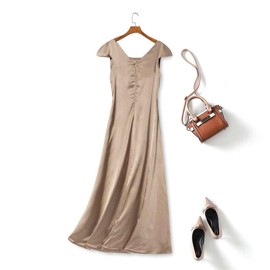 Demi Plus Size Gold Evening Dress