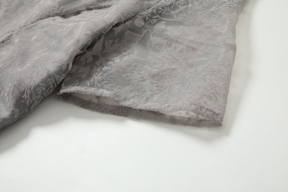 Phoebe Plus Size Grey Qipao Dress