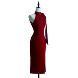 Plus Size High Neck Pencil Dress