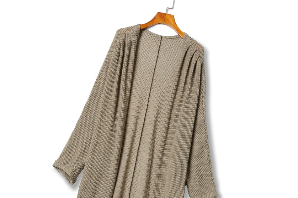 Plus Size Knit Long Cardigan