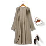 Plus Size Knit Long Cardigan