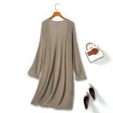 Plus Size Knit Long Cardigan - Back View