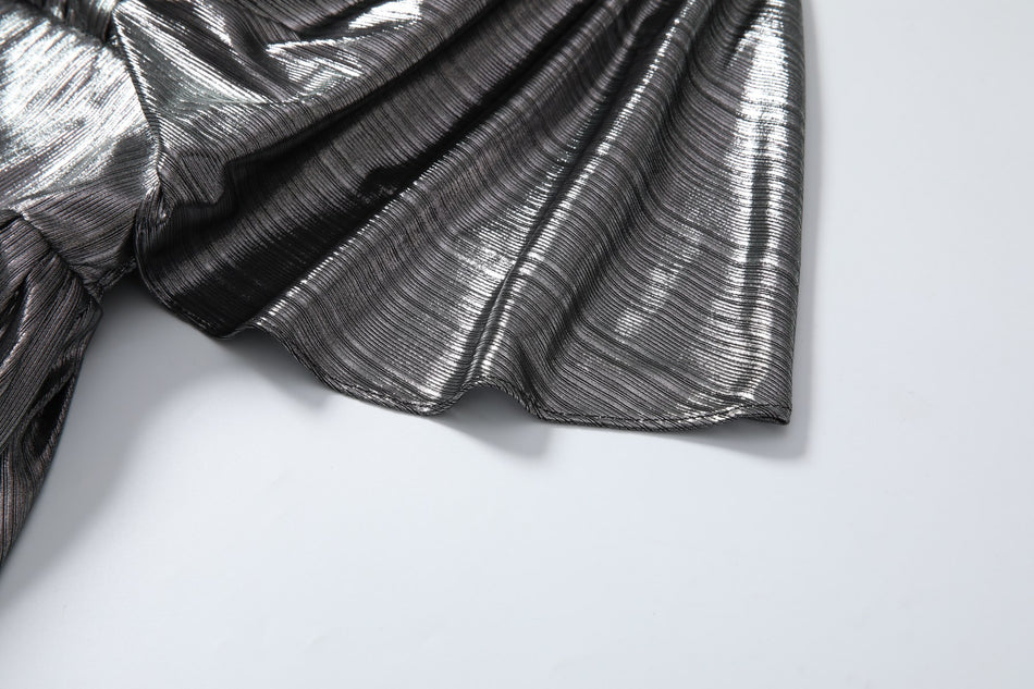 Nyra Plus Size Silver Evening Dress