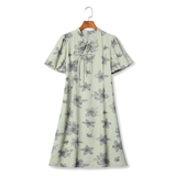 Plus Size Green Modern Qipao