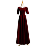 Plus Size Notch Neck Evening Dress