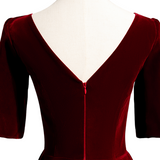 Plus Size Notch Neck Evening Dress