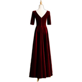 Plus Size Notch Neck Evening Dress