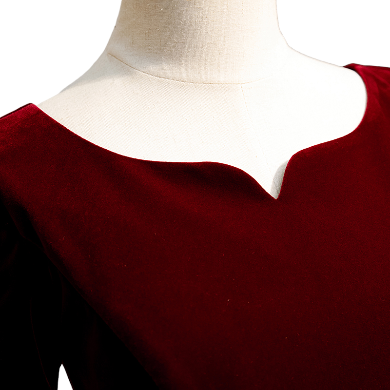 Plus Size Notch Neck Evening Dress