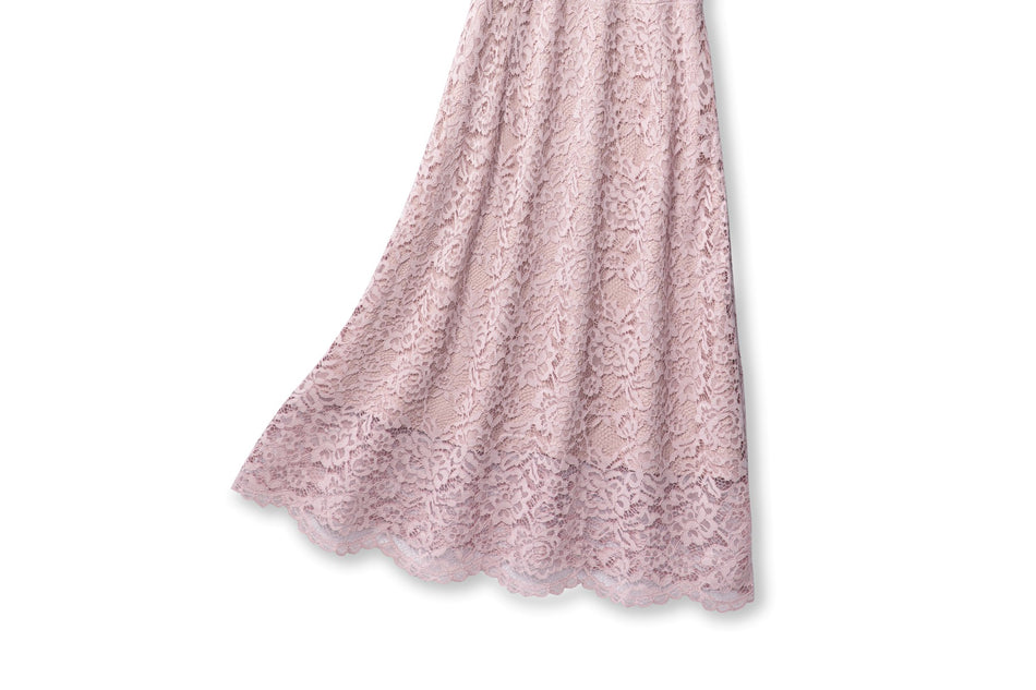Love Plus Size Nude Pink Lace Dress