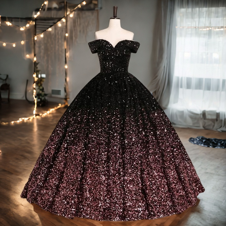 Plus Size Ombre Gown