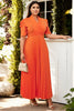 Chantal Plus Size Orange Trench Maxi Shirt Dress