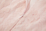 Amaya Plus Size Pink Lace Qipao