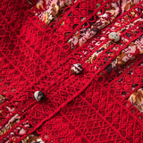 Plus Size Red Boho Dress