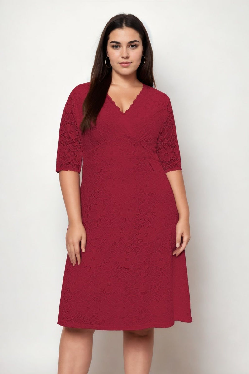 Audrey Plus Size Red Lace Dress Hello Curve audrey-plus-size-red-lace-dress-hello-curve