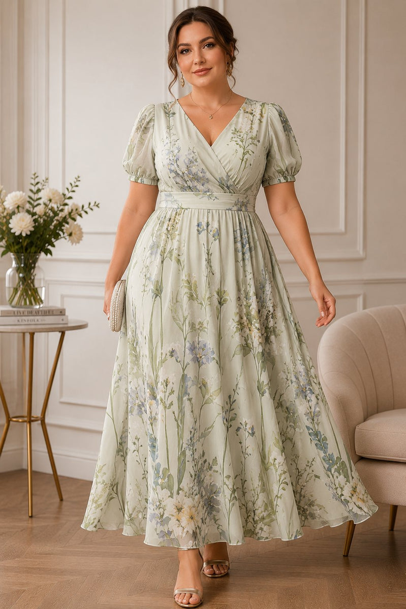 plus size dresses sage green Floral Wedding Guest Maxi Dress– Hello Curve Use the internal hanging Size:W40/32 Sweet Styles by Berry Charmz 2026-09-03 One Shoulder Long Sleeve