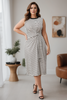 Caisyn Plus Size Stripes Tank Dress