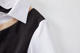 Agnetha Plus Size Sweater Vest Long Sleeve Shirt