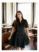Plus Size Trench Coat Dress - Close Up