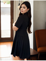 Plus Size Trench Coat Dress - back view