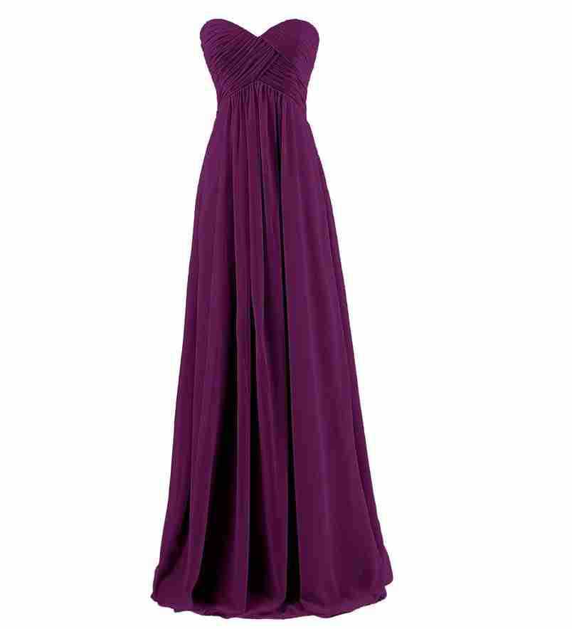 Plus Size Tube Chiffon Evening Dress