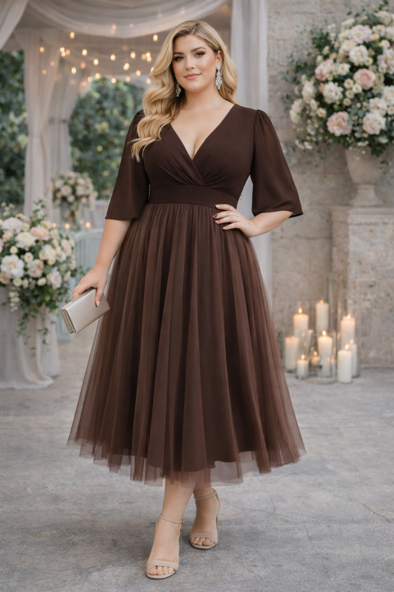 Alice Plus Size Tulle Midi Dress– Hello Curve