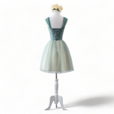 Plus Size Tulle Party Dress - Short Dress Length Back View