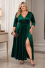 Virelisse Plus Size Evening Maxi Dress – Velvet Wrap